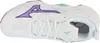 A single white volleyball shoe with purple and teal accents, shown from a side-top view. Anteprima dell’immagine prodotto