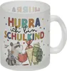 Tiere zur Einschulung Glas Tasse mit Spruch Hurra ich bin Produktbild-Vorschau 1
