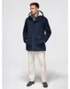 Parka larga para hombre con forro de piel sintética - Azul Vista previa de la imagen del producto 5