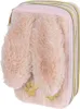 A fluffy pink pencil case with bunny ears and paw prints. Náhled obrázku produktu