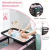 COSTWAY Lit de voyage 4 en 1 avec matelas, lit d'appoint Voir les images du produit 4