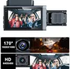 Přístrojová kamera se třemi kamerami, 1080P HD, DVR do Náhled obrázku produktu 3
