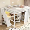 Hochbett 140x200 cm mit Schreibtisch, Regal, Produktbild-Vorschau 2