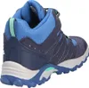 A single blue and green hiking boot is shown from a rear-side angle against a white background. Produktbild-Vorschau
