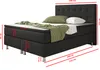 Boxspringbett Köln-Sun 140x200 Webstoff Schwarz Produktbild-Vorschau 6