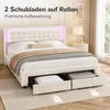 INONEFT Polsterbett 180x200cm mit LED, doppelbett mit Produktbild-Vorschau 6
