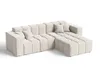A modern sectional sofa in a cream color, shown from a three-quarter angle on a white background. Produktbild-Vorschau