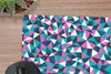 MuchoWow® Mauspad Mousepad Geometrie - Rosa - Blau - Weiß - Produktbild-Vorschau 2