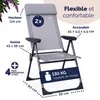 CASARIA® Lot de 2 Chaises de Jardin Pliantes en Aluminium Voir les images du produit 3