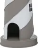 Kerzenlaterne Amrum Leuchtturm H.48 Ø.16 cm grau weiß Produktbild-Vorschau 4