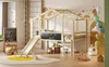 Sweiko Lit d'enfant 90 x 200 cm Design de grenier avec Voir les images du produit 9