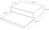 A line drawing of a kitchen shelf with dimensions indicated. Podgląd zdjęcia produktu