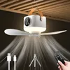 Mobiler Deckenventilator(weiss) mit Licht und Produktbild-Vorschau 1