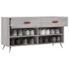 vidaXL Schuhbank Grau Sonoma 102x35x55 cm Holzwerkstoff -  Produktbild-Vorschau 5
