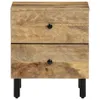 Nachttische 2 Stk. 40x33x46 cm Massivholz Mango 356890 Produktbild-Vorschau 4