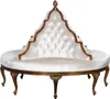 Casa Padrino Luxus Barock Rundsofa Weiß / Antik Gold - Produktbild-Vorschau 1