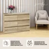YUMEBLY | Komoda z 6 szufladami 100x33x71cm - duża komoda Podgląd zdjęcia produktu 5
