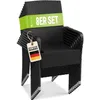 Juskys Polyrattan Gartenstühle Yoro 8er Set - mit Armlehnen Produktbild-Vorschau 1