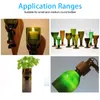 A collage of images showing different applications of cut glass bottles, including candle holders, decorative glasses, and a plant pot. Anteprima dell’immagine prodotto