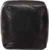 vidaXL Pouf Schwarz 40 x 40 x 40 cm Echtes Ziegenleder Produktbild-Vorschau 1