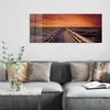 DEQORI Glasbild Echtglas 125x50 cm 'Steg ins Abendrot' Produktbild-Vorschau 3