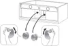 An illustration showing how to install carbon filters into a range hood. Voir les images du produit