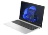 A silver HP laptop with a black keyboard and screen is shown from a diagonal angle against a white background. Produktbild-Vorschau