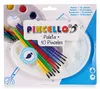 10 Pinsel + Mischpaletten Malerei-Set Palette Malpinsel Produktbild-Vorschau 2
