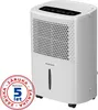 A white Rohnson dehumidifier is shown against a white background, with a circular promotional badge on the left. Podgląd zdjęcia produktu