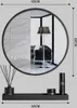 Valora Spiegel mit Ablage 60 cm Schwarz | Schwarzer Produktbild-Vorschau 4