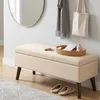 BEALIFE Čalúnená lavica s úložným priestorom 110 x 39 x 45 Náhľad obrázku produktu 1