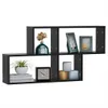 vidaXL Scaffale a muro nero 100x18x53 cm Materiale a base Anteprima dell’immagine prodotto 3