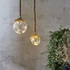 LED Glaskugel 'Jutta' - mit Juteseil - 15 warmweiße LED am Draht - L: 200cm - D: 15cm - klar Podgląd zdjęcia produktu