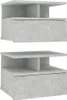 vidaXL Tables de chevet suspendues 2 pcs. Gris béton Voir les images du produit 9
