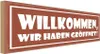 vianmo Holzschild 10x27 cm Wilkommen wir haben geöffnet Produktbild-Vorschau 1