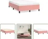 The Living Store Bettgestell Rosa 120x190 cm Samt Produktbild-Vorschau 1