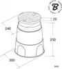 BRADAS Tige de vanne ronde, Ø 30cm ROUND 30 BR-DSSZ-O30G Voir les images du produit 5