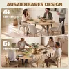 HOMCOM Esstisch Ausziehbar 120-160x80cm Esszimmertisch für Produktbild-Vorschau 4