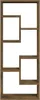 A tall, narrow wooden shelf unit with staggered compartments. Anteprima dell’immagine prodotto