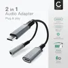 CELLONIC 2-in-1 Adapter USB-C Klinke, 3,5 mm Aux-Splitter Produktbild-Vorschau 2