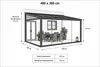 400 x 300cm Aluminium Kaltwintergarten Cuxhaven Anthrazit Produktbild-Vorschau 2
