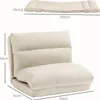 HOMCOM 3 w 1 rozkładana sofa z funkcją spania, wygląd lnu, Podgląd zdjęcia produktu 3