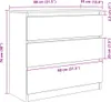vidaXL Sideboard Weiß 80x35x76 cm Holzwerkstoff Produktbild-Vorschau 8