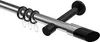 Interdeco Gardinenstange / Vorhangstange Chrom / Schwarz, Produktbild-Vorschau 1