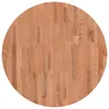 vidaXL Tischplatte Ø70x1,5 cm Rund Massivholz Buche Produktbild-Vorschau 1