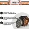 Schwarz traditioneller Herren-Ledergürtel mit schmaler Metallschnalle, handgefertigt aus Kalbsleder Produktbild-Vorschau