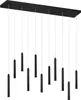 LED lustr Trio Tubular 11x 2,5 W 11x350 lm 3000 K černý Náhled obrázku produktu 1