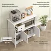 HOMCOM Credenza da cucina con ripiano per microonde, 3 Anteprima dell’immagine prodotto 4