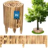 A collection of wooden garden border products, including a planter and a fence segment, with a tree in the background. Produktbild-Vorschau