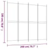 vidaXL 4-częściowy parawan biały 200x180 cm tkanina Podgląd zdjęcia produktu 10